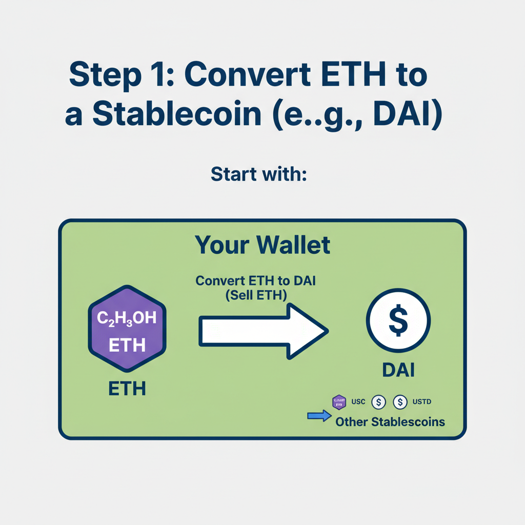 step-by-step flowchart hedging ETH exposure with Curve StableSwap pool entry and fee earning