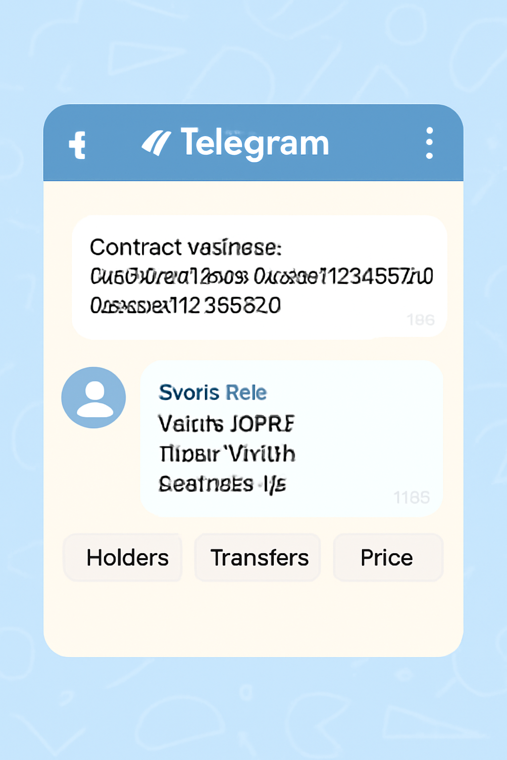 A Telegram chat where a contract address is sent to Spark Bot, and the bot responds with token details and action buttons.