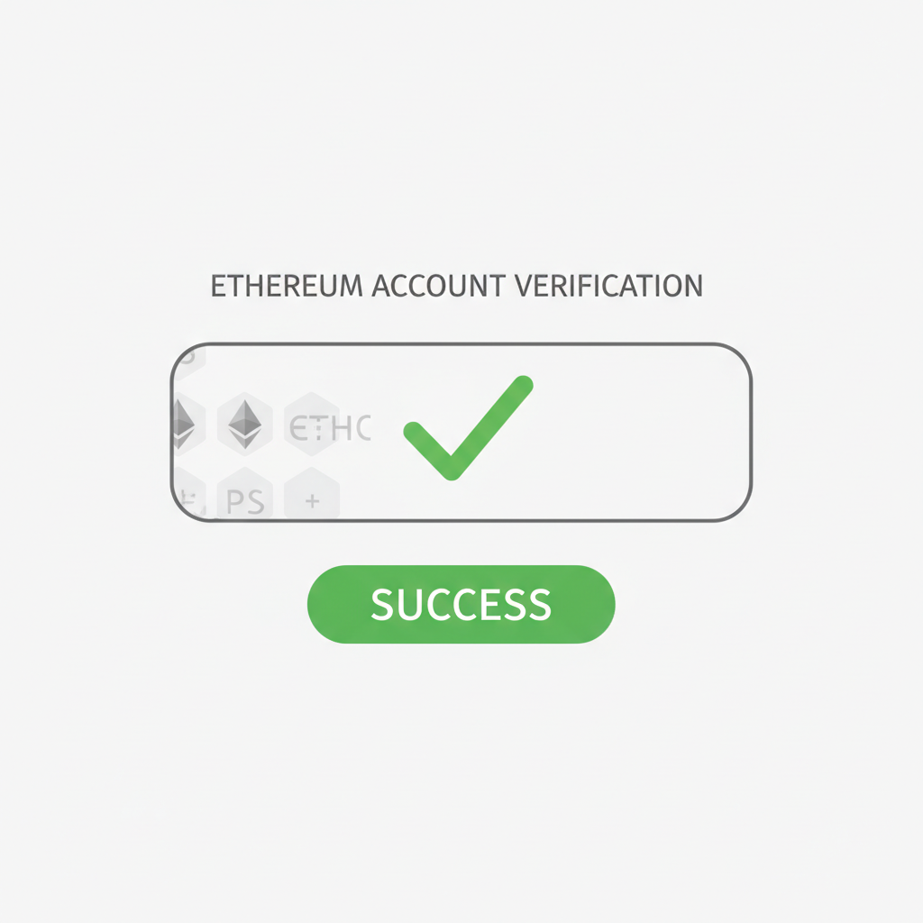 ethereum account verification checkmark code slot green success