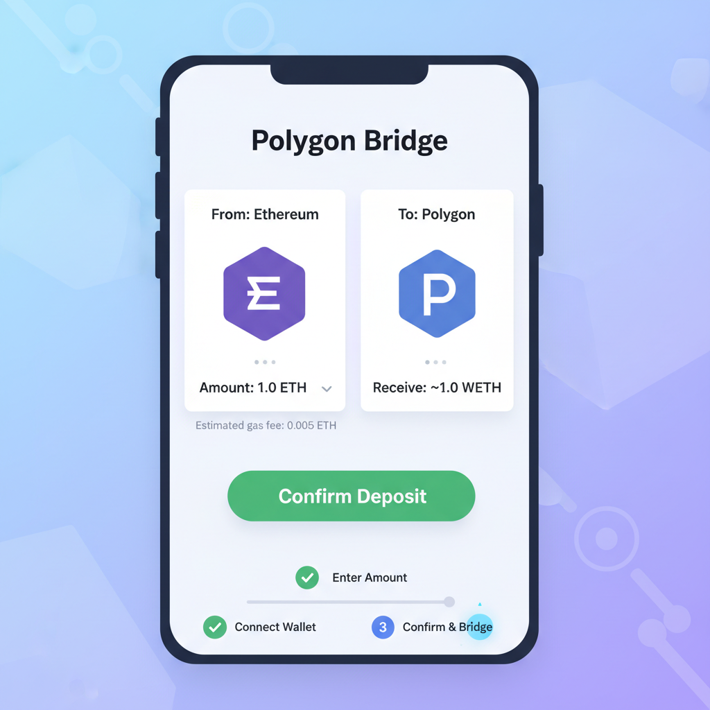 screenshot Zengo browser on Polygon bridge depositing ETH