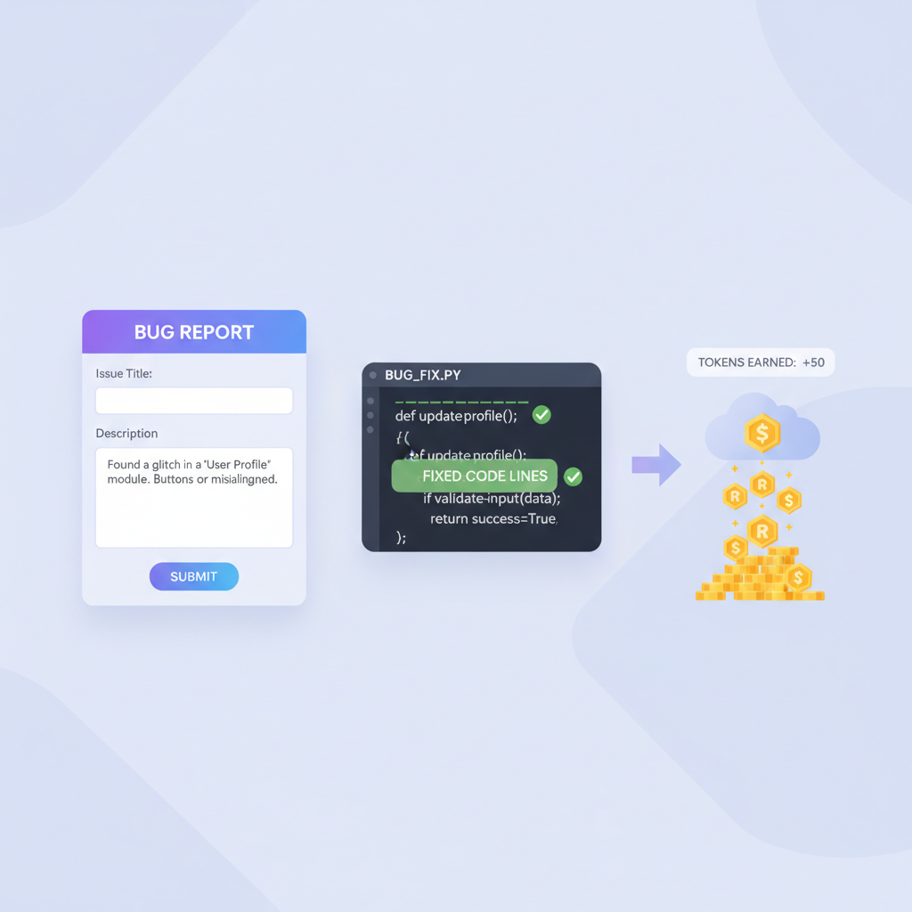 Bug report form on dashboard, fixed code lines, reward tokens dropping