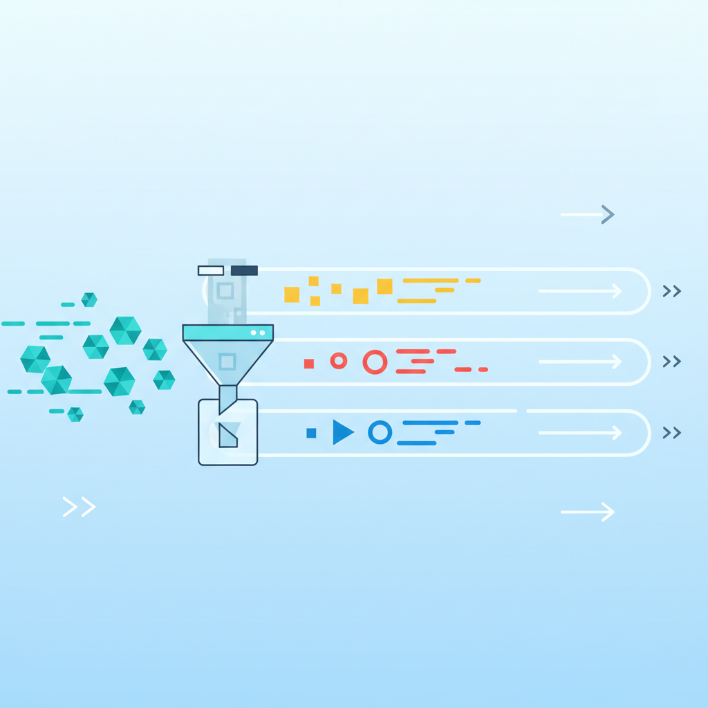 transactions sorted into parallel execution lanes, no overlapping paths, high-speed data flow