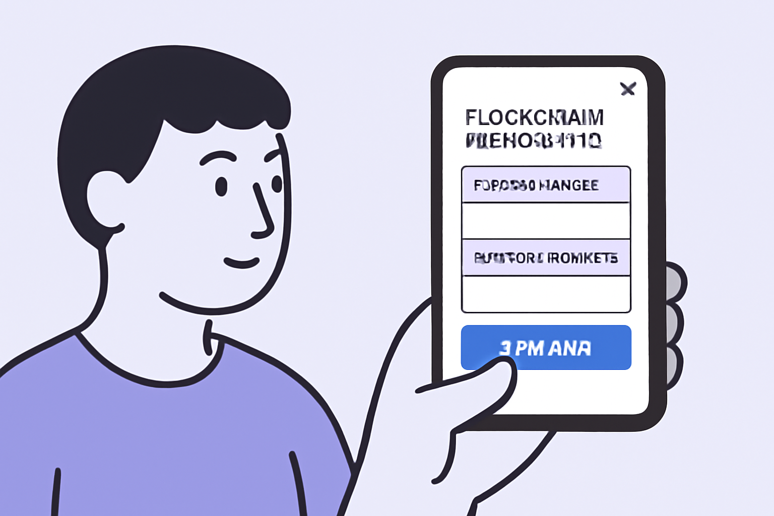 A user confirming a blockchain transaction on their phone, with a Farcaster ID form and a recovery address field highlighted.
