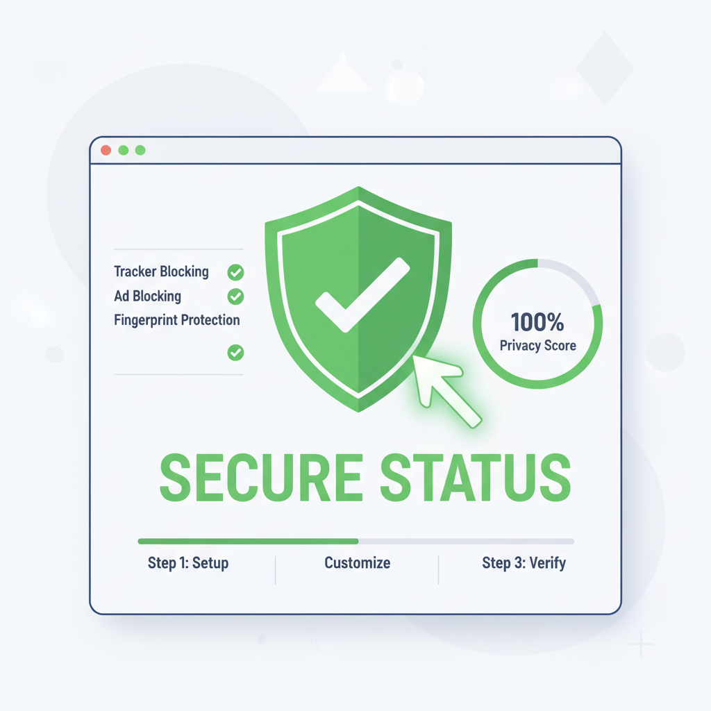 brave privacy audit dashboard showing secure status