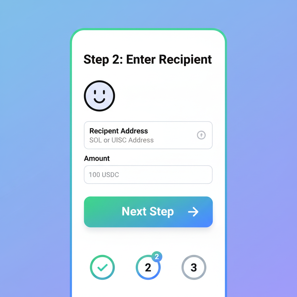 sending USDC solana gasless transaction relayer sponsored mobile app