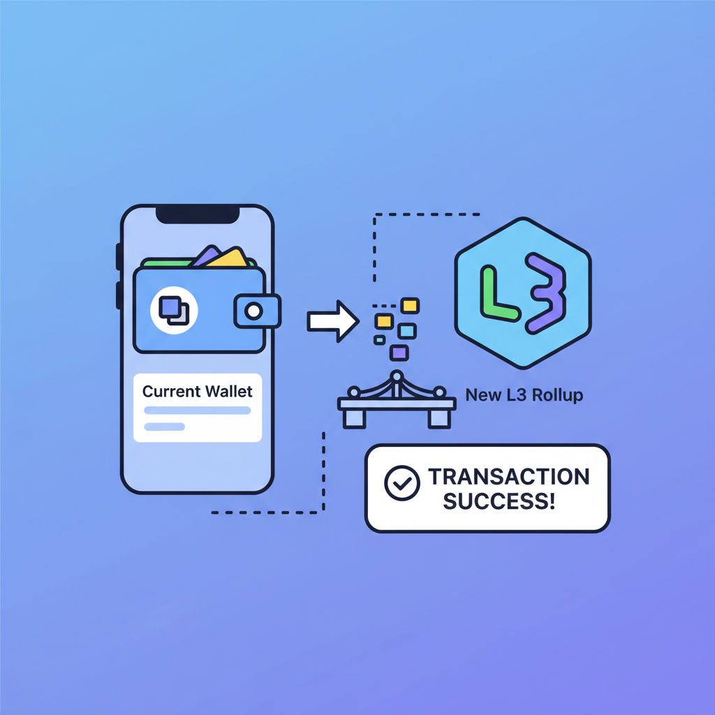 wallet bridging funds to new L3 rollup, transaction success notification