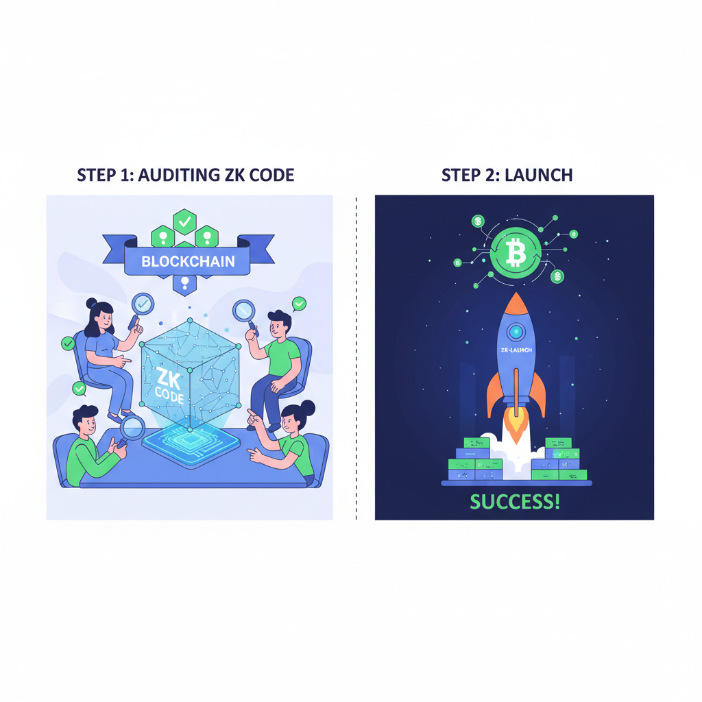 team auditing ZK code, success launch rocket in blockchain space