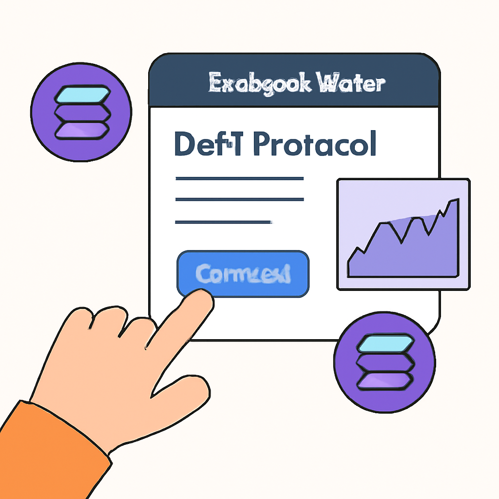 A user tapping 'Connect' on a DeFi protocol within the Backpack Wallet interface, with Solana logos and charts visible.