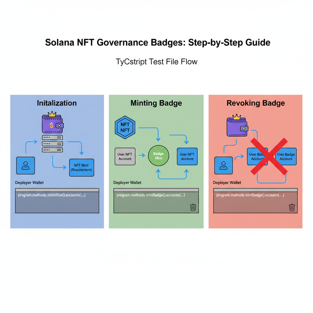 TypeScript test file for Solana NFT governance badges