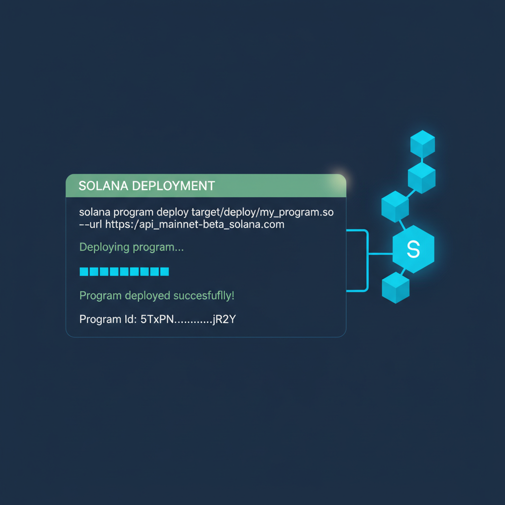 terminal deploying Solana program to mainnet blockchain