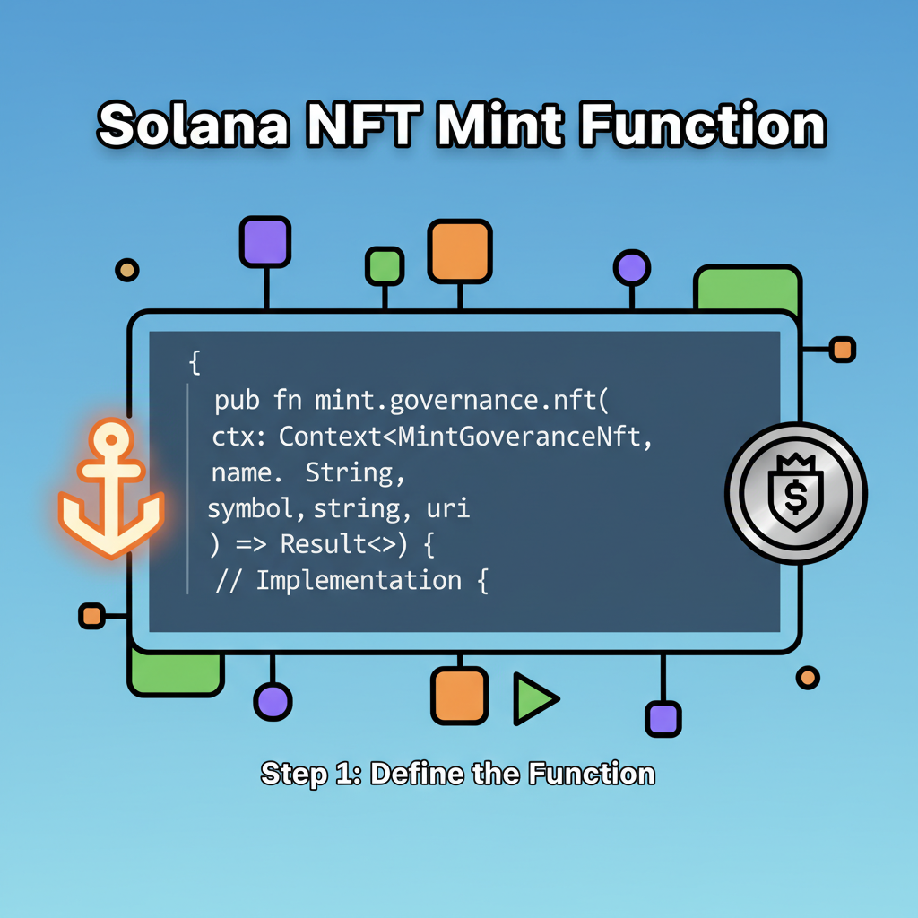solana anchor rust function signature for minting governance nft
