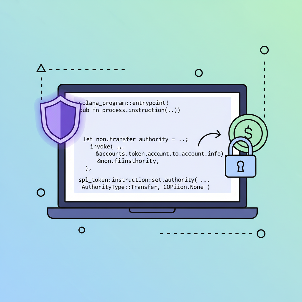 solana rust code setting non-transferable nft authority