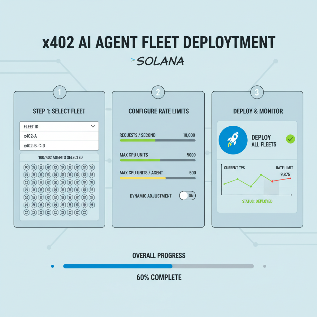 deployment dashboard with rate limiting for x402 AI agent fleets on Solana
