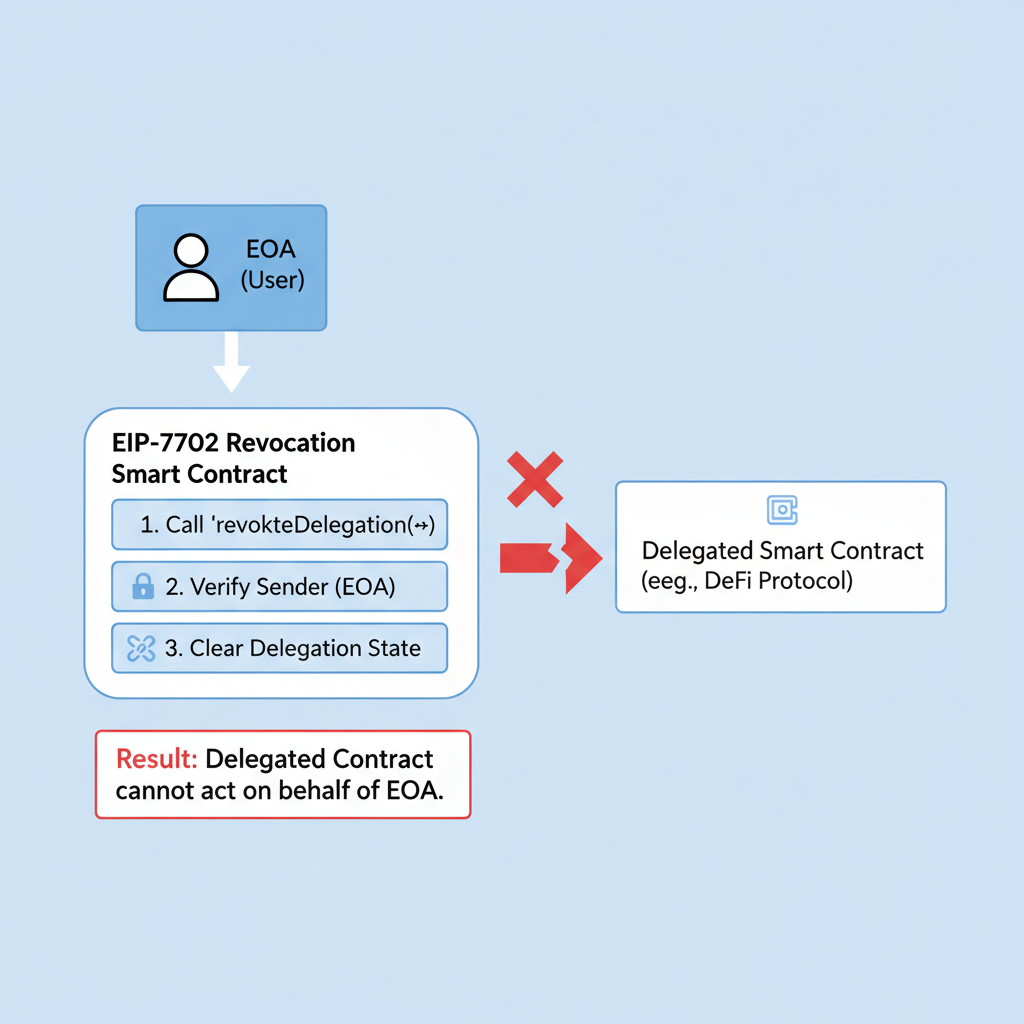 revoking EIP-7702 delegation from EOA diagram