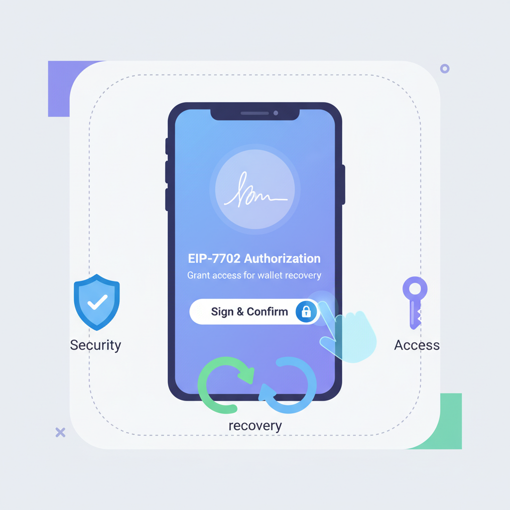 signing EIP-7702 authorization for wallet recovery illustration