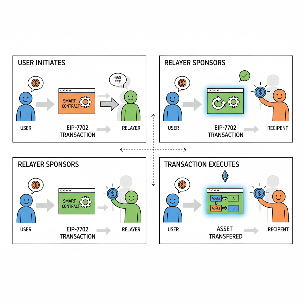 relayer sponsoring EIP-7702 transaction to transfer assets
