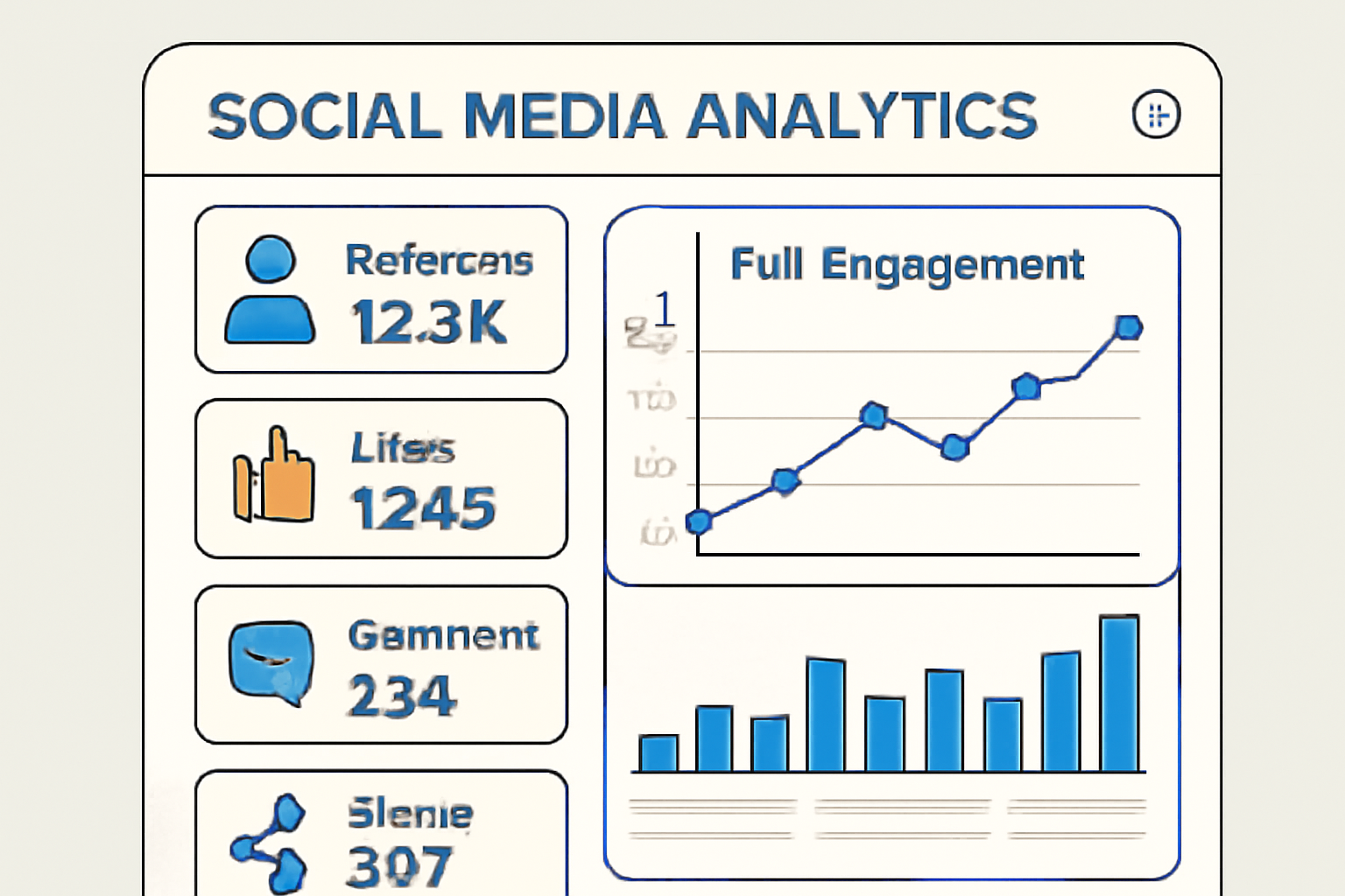 social media analytics dashboard with fan engagement metrics
