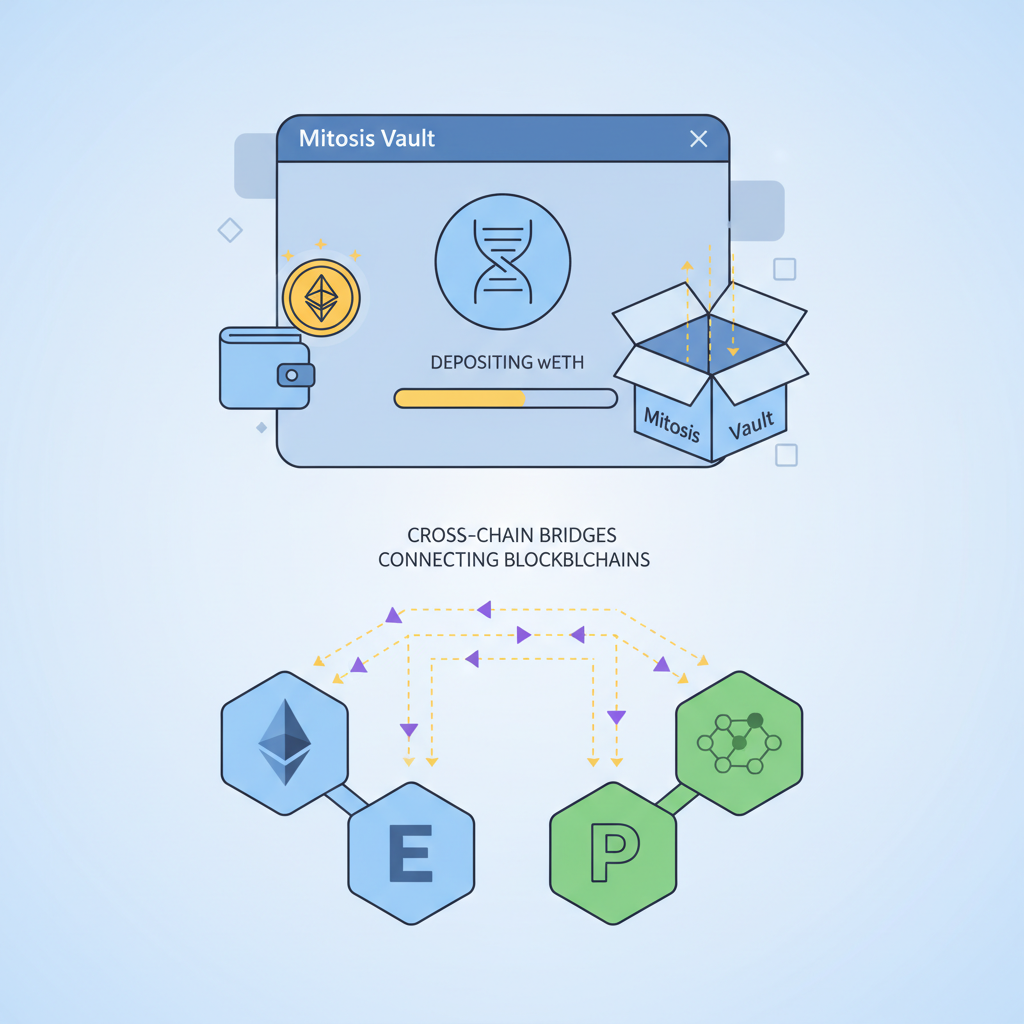 mitosis vault interface depositing weETH, cross-chain bridges connecting blockchains