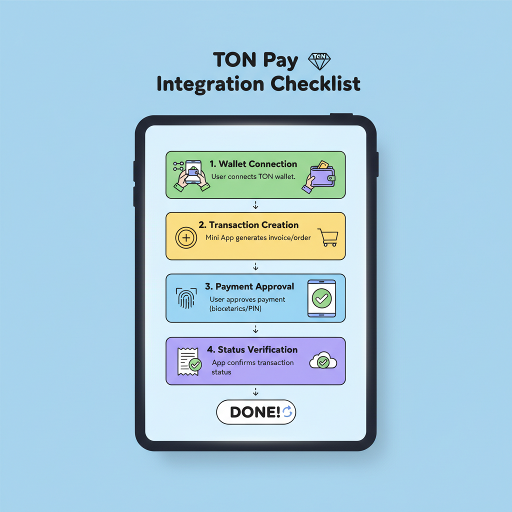 Testing checklist for TON Pay integration in Mini App