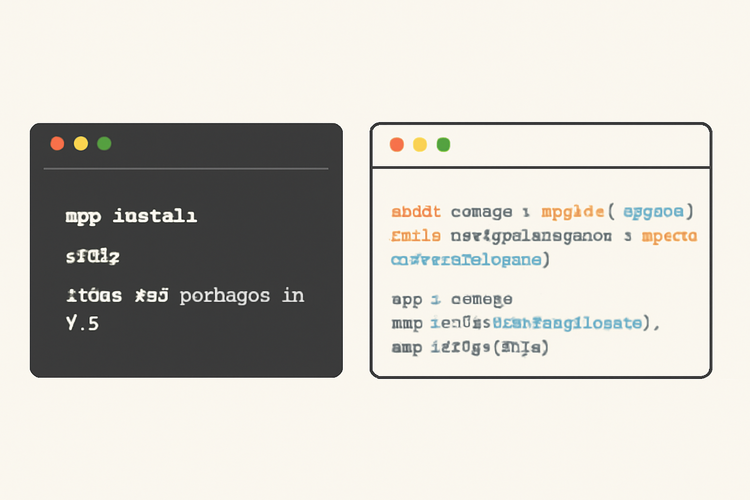 A terminal window showing npm installing x402 packages, and a code editor with Express.js code integrating payment middleware.
