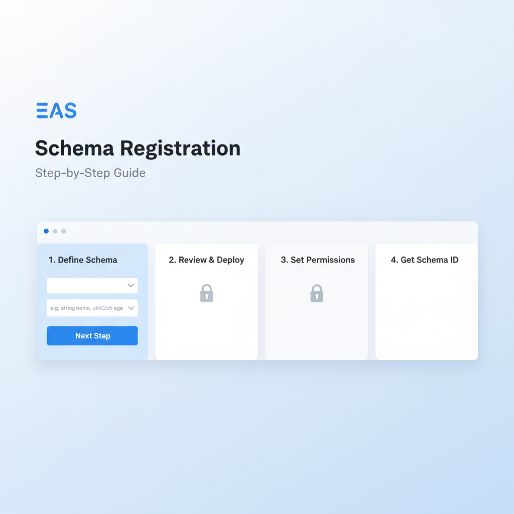 ethereum attestation service EAS schema registration dashboard clean UI
