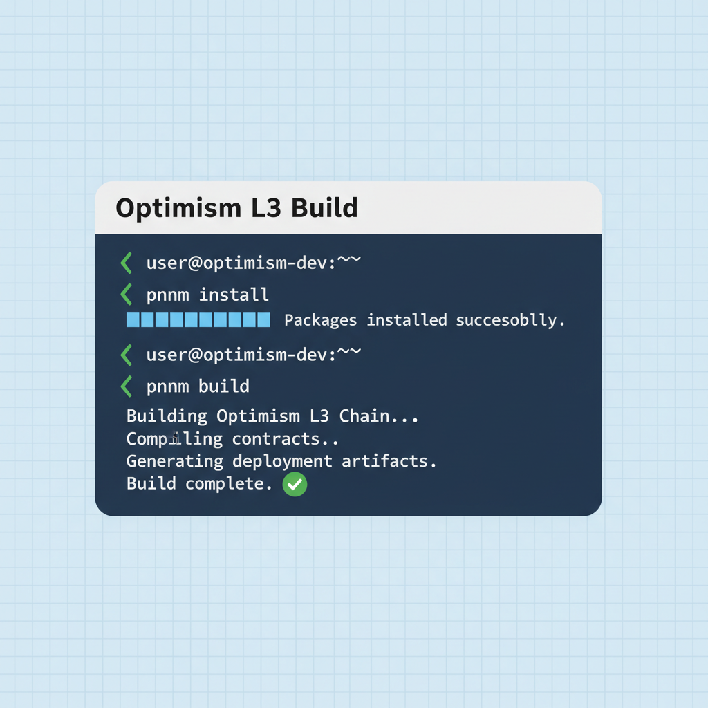 pnpm install build terminal Optimism L3 chain project clean UI