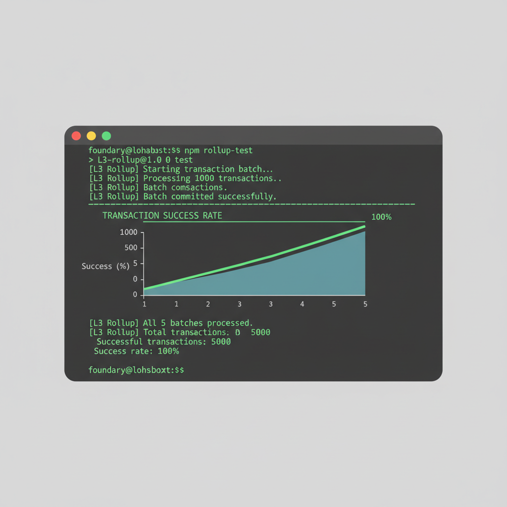 testing L3 rollup transactions Foundry terminal success graph