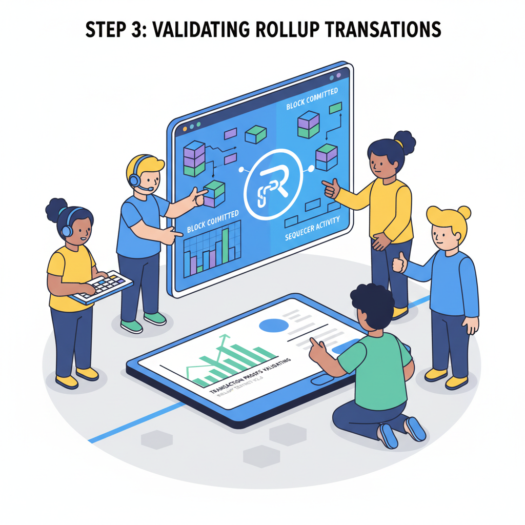 Team testing rollup on testnet dashboard, graphs of transactions proofs validating