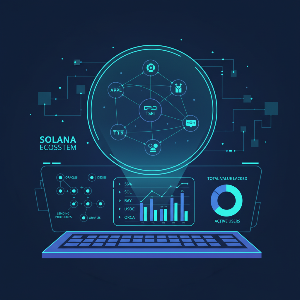 dashboard monitoring tokenized stocks DeFi collateral, Solana ecosystem overview, dynamic holograms