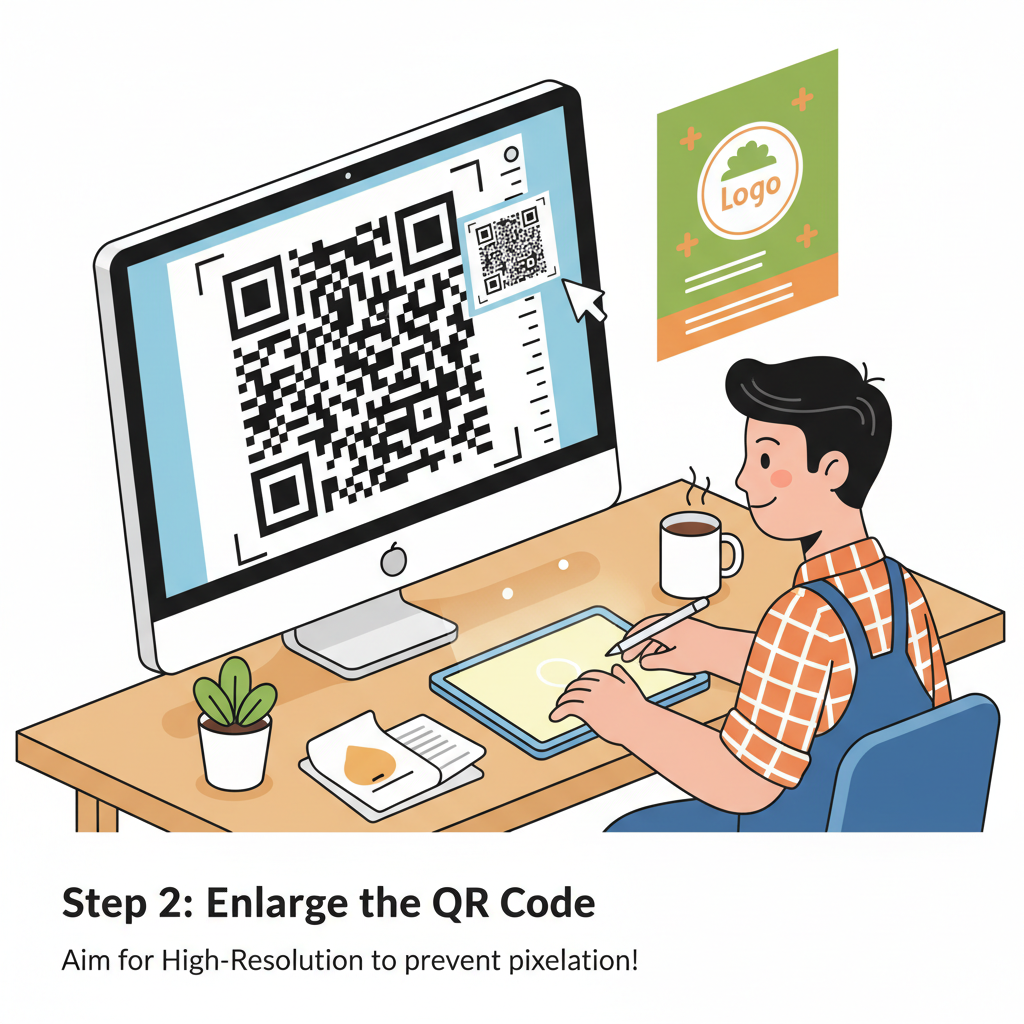 printing large laminated QR code poster for outdoor farmers market stall