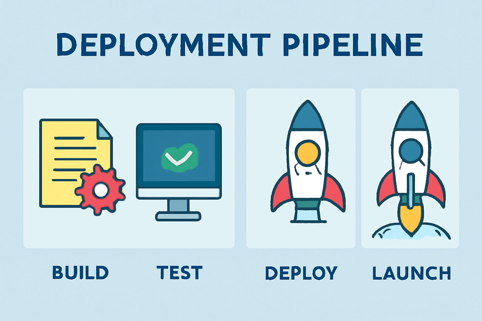 deployment pipeline custom rollup blockchain rocket launch sequence