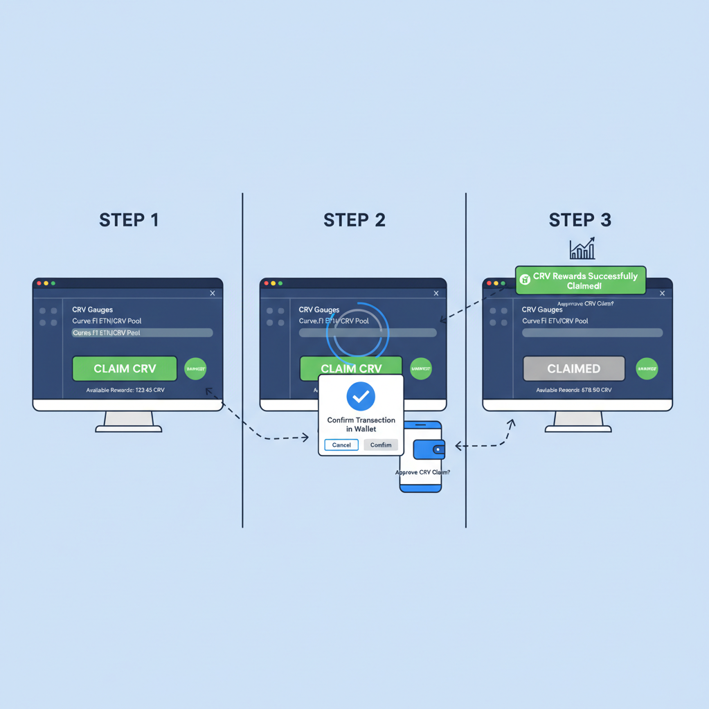 claiming CRV rewards from Curve gauge with harvest button
