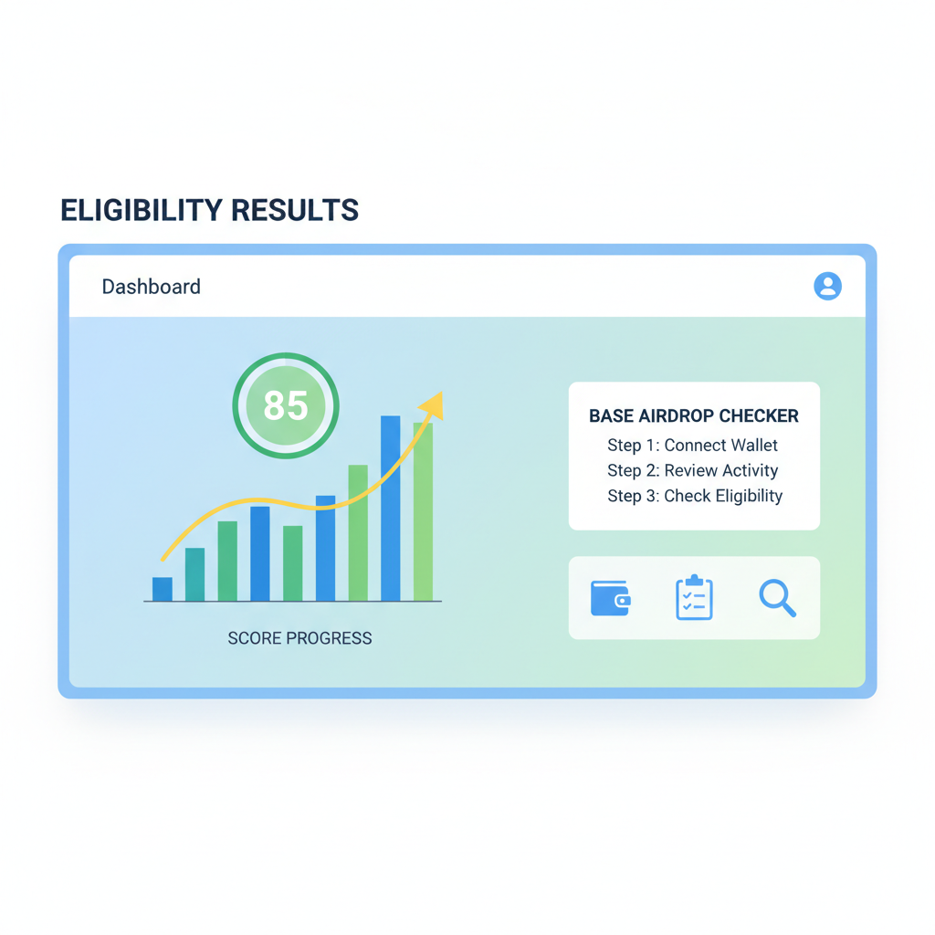 /ar 16:9 eligibility results dashboard showing score graph base airdrop checker