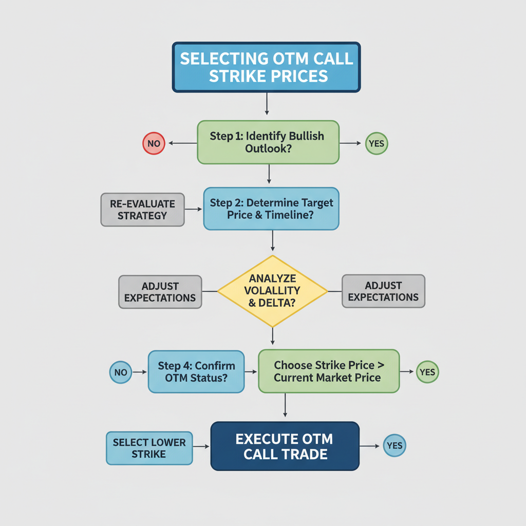 options chart selecting strike price levels OTM calls