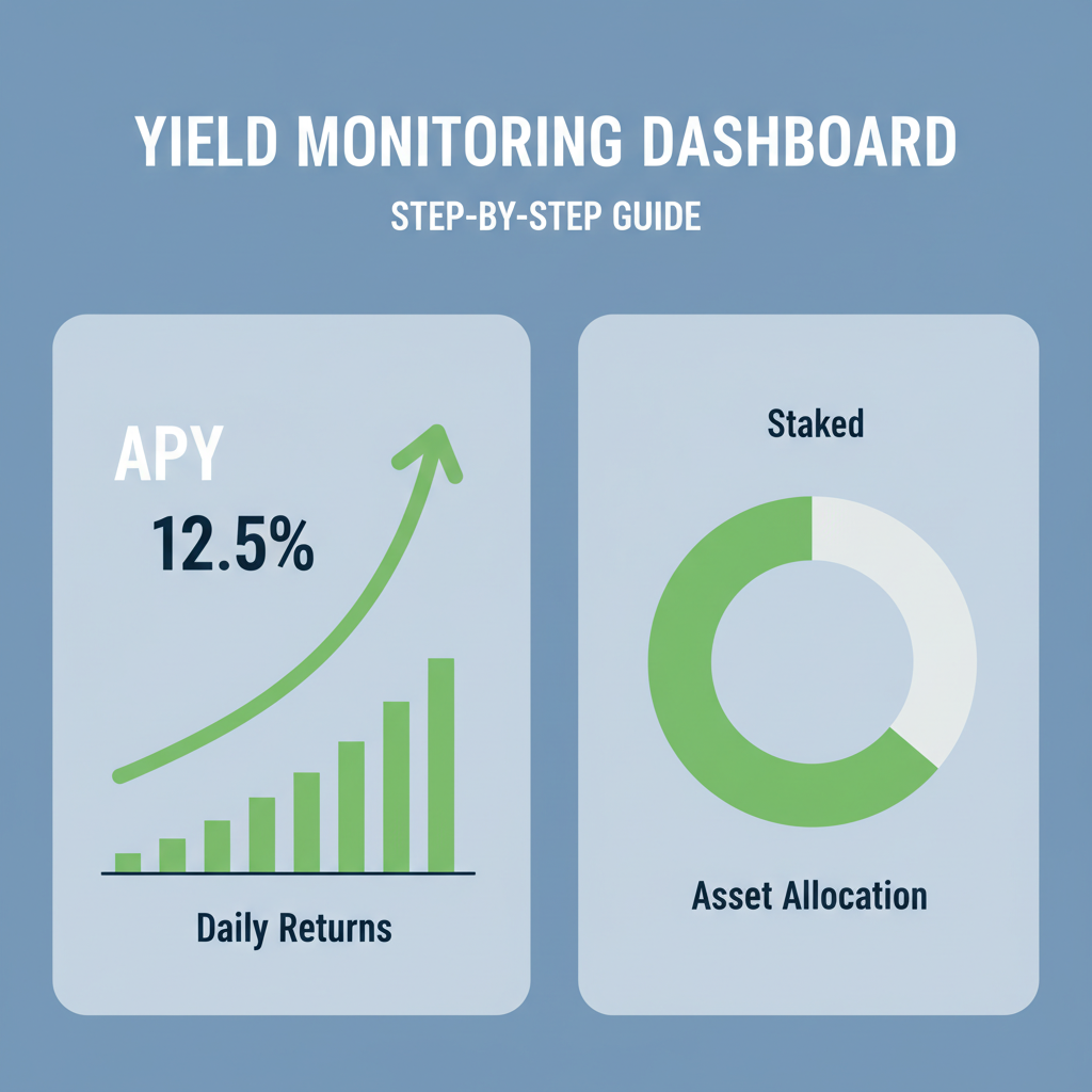 yield monitoring dashboard graphs APY rising green