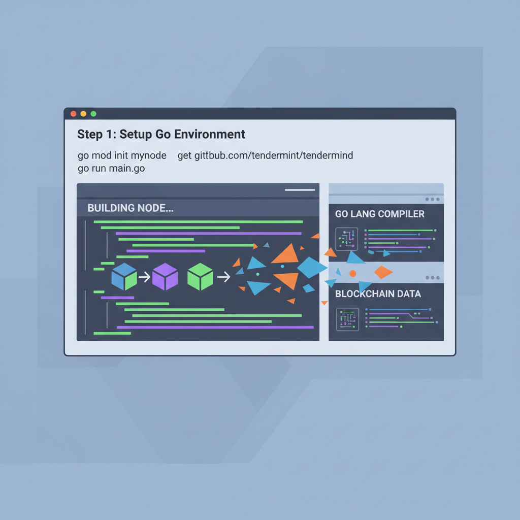 intense compilation terminal go lang blockchain node building sparks