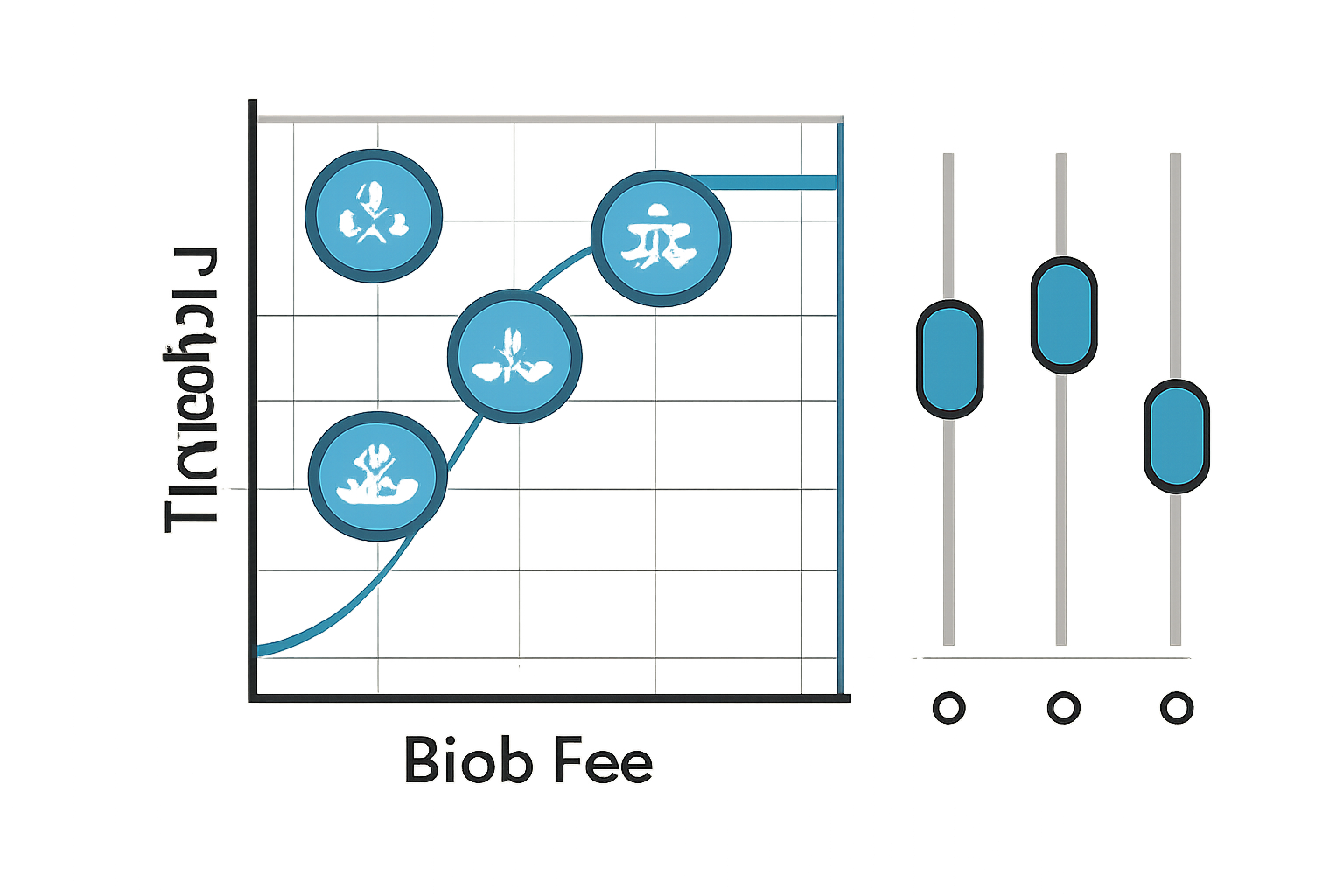 threshold sliders on blob fee graph with eigenlayer icons
