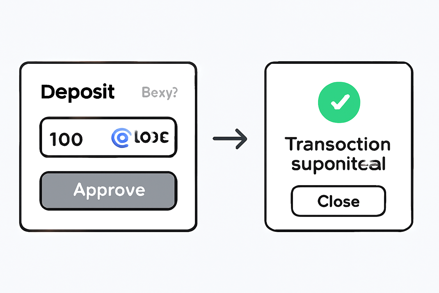 Deposit interface on Re.xyz, USDC input field, approve button, transaction confirmation popup