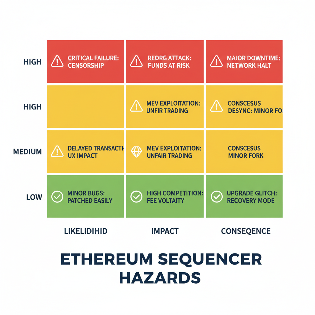 risk matrix chart red yellow green zones ethereum sequencer hazards warning signs