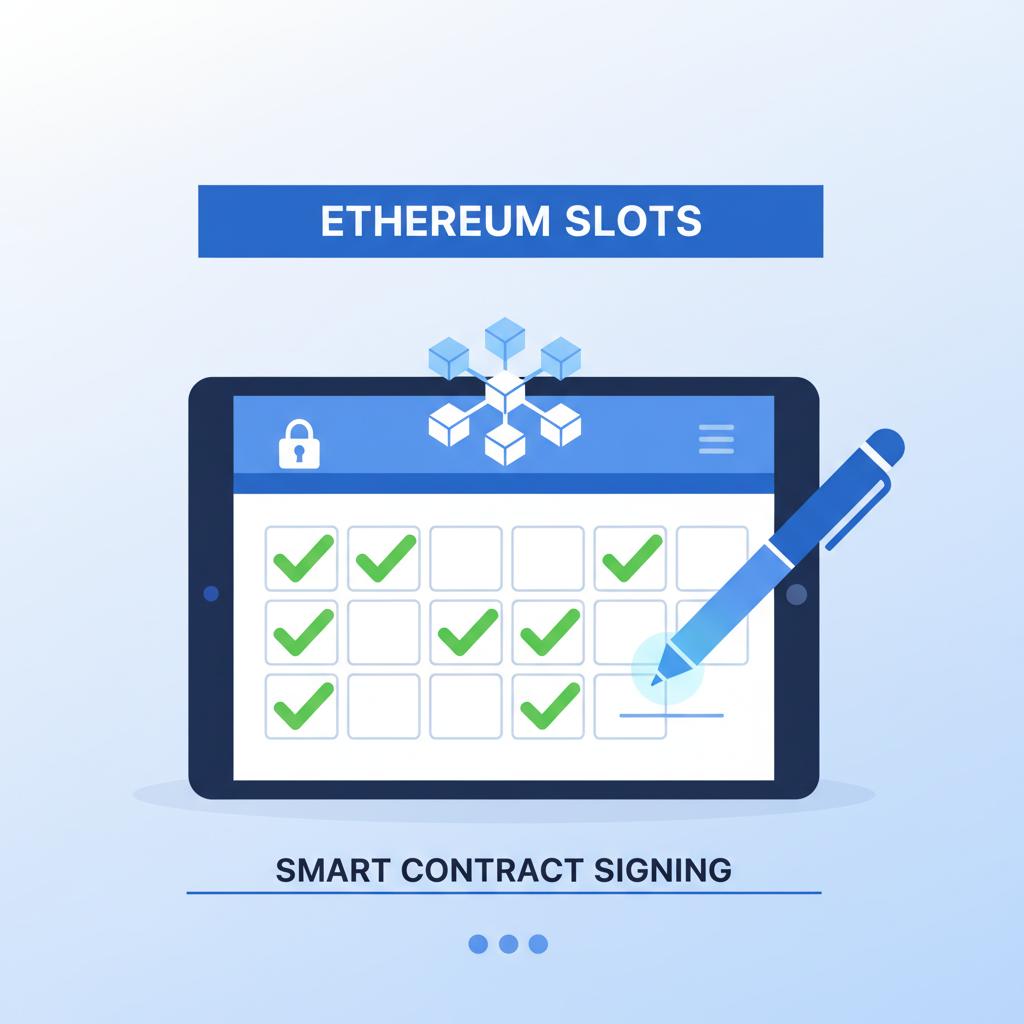 smart contract signing digital pen ethereum slots calendar locked in green checkmarks