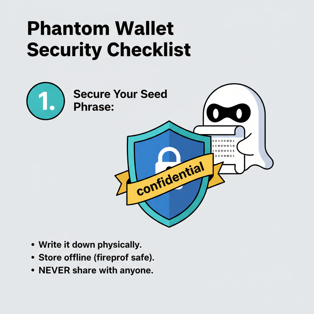 security checklist for Phantom wallet and AI agent, locks and shields