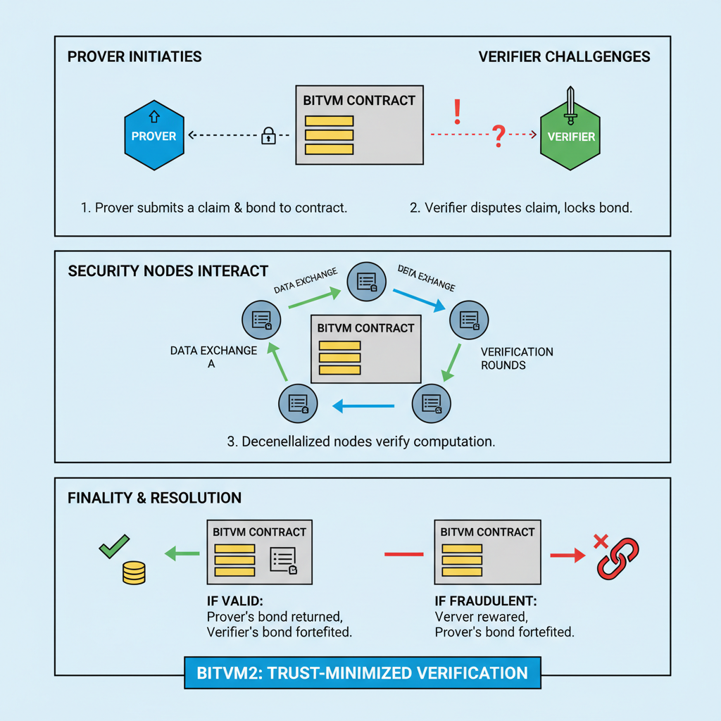 bitvm2 challenge mechanism verification process, security nodes interacting