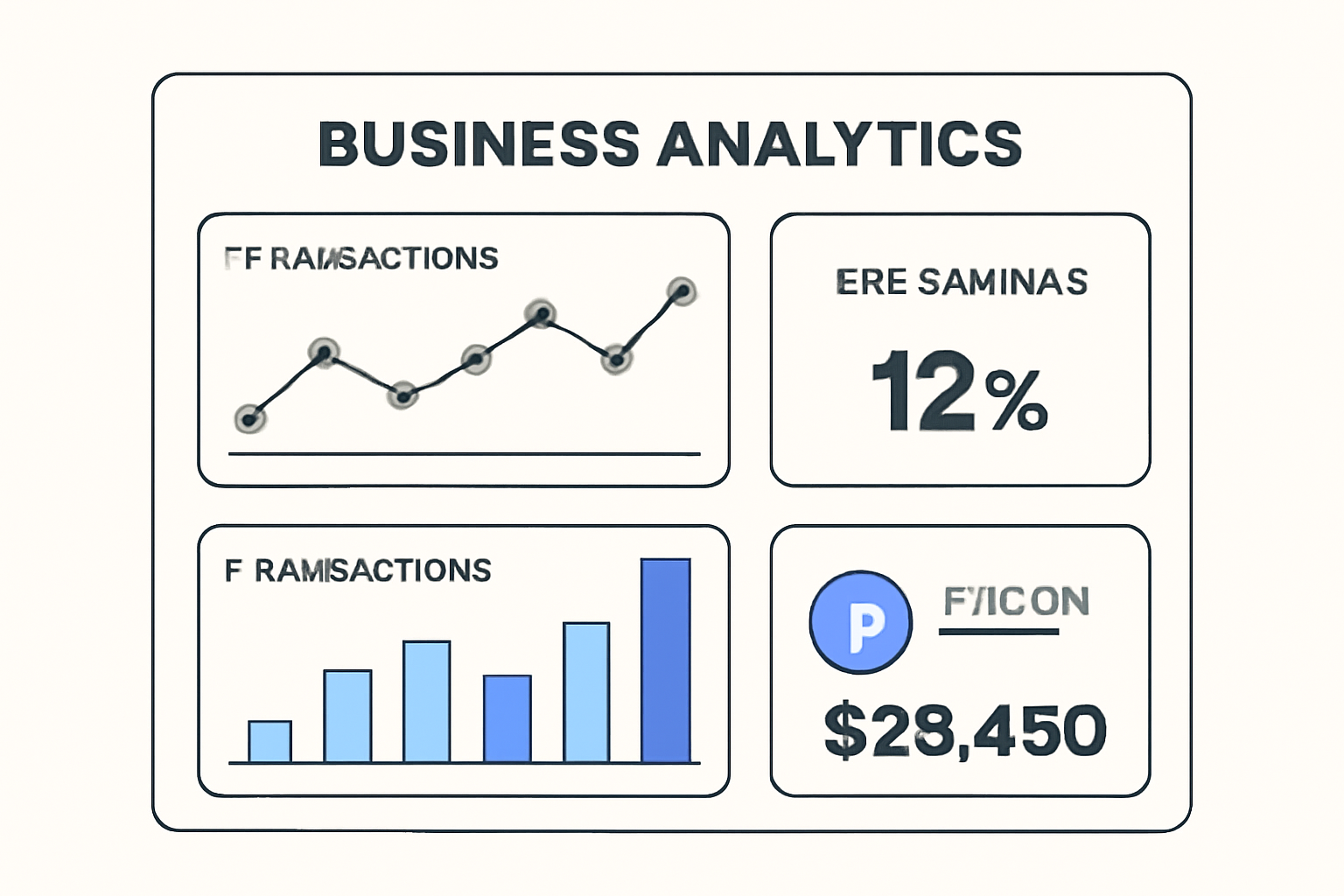 A business analytics dashboard showing transaction graphs, fee savings, and real-time Bitcoin price