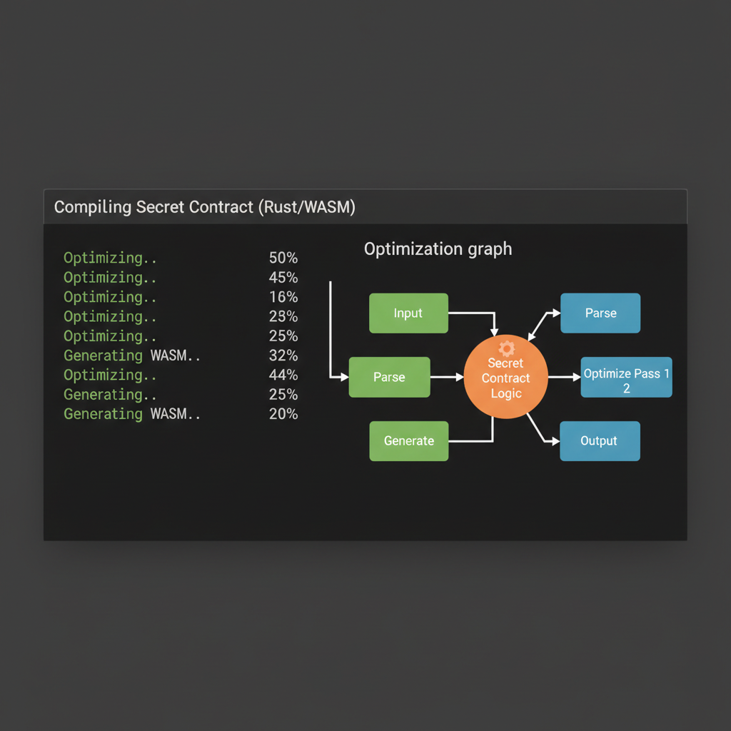 terminal compiling rust wasm secret contract optimization graph