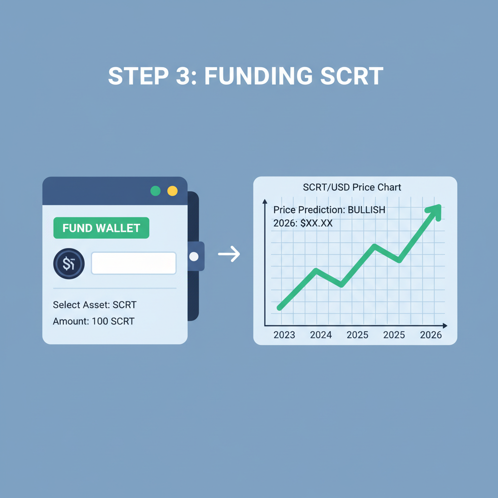 crypto wallet funding SCRT secret network price chart 2026