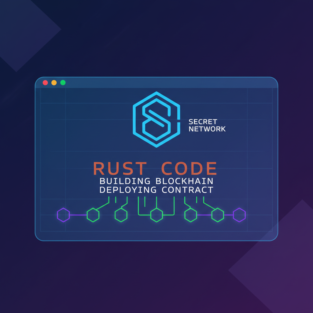 rust code terminal setup secret network logo futuristic blockchain
