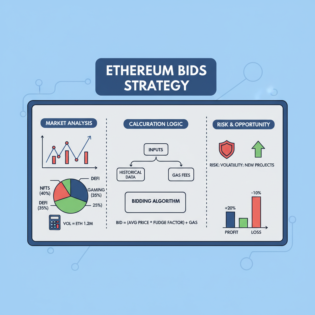 brainstorming strategy board ethereum bids charts and calculations