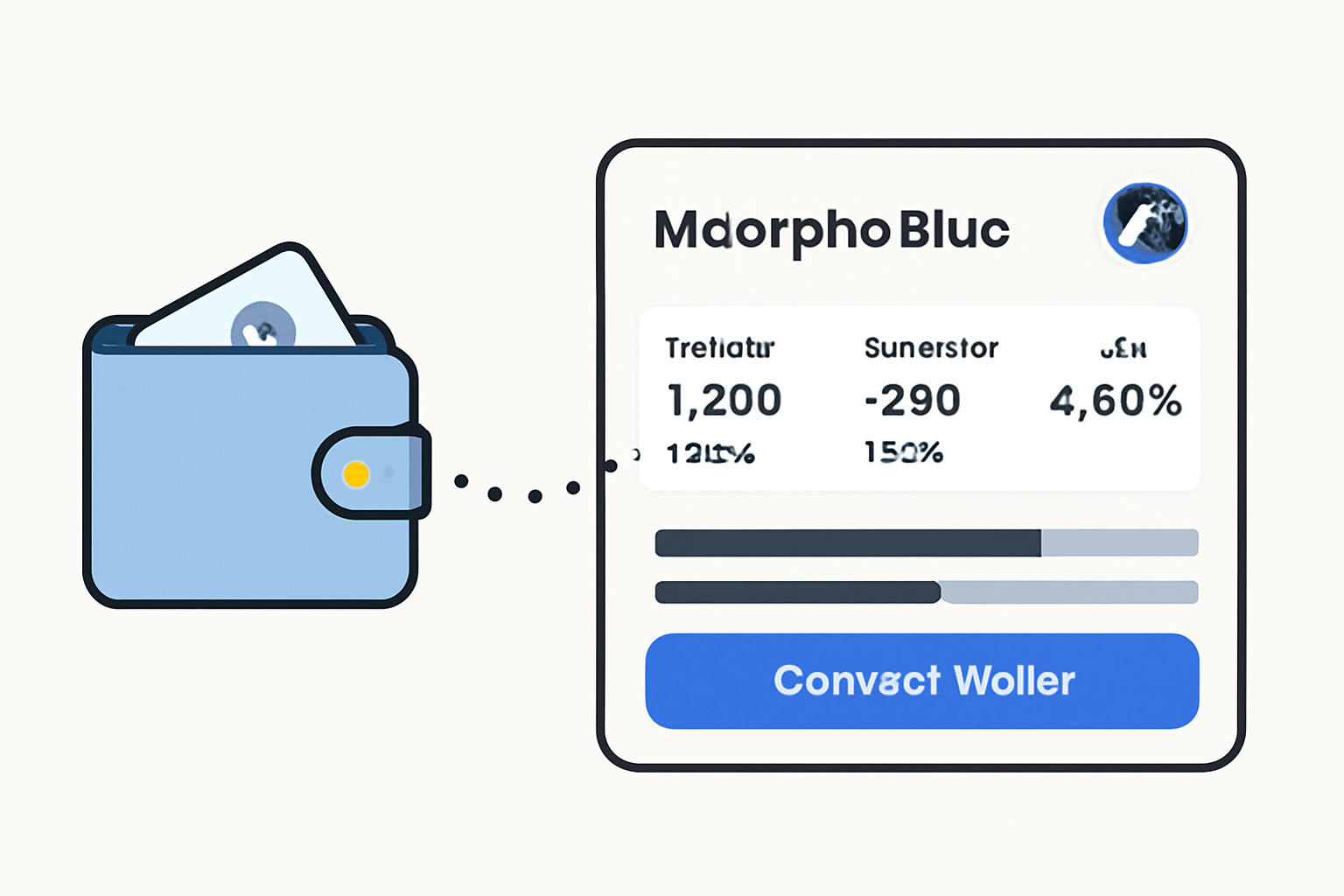Wallet connecting to Morpho Blue dashboard on Arbitrum, modern DeFi app interface