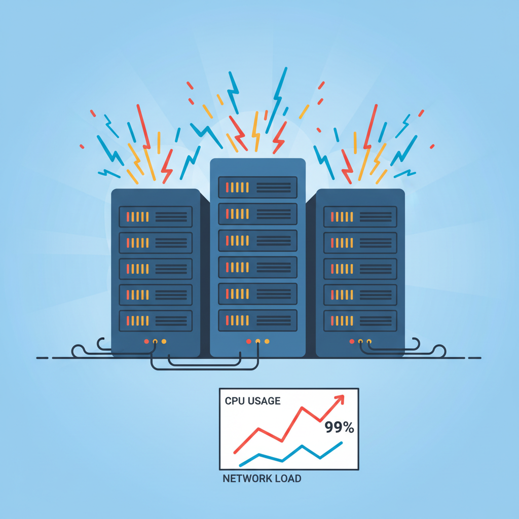 stress test servers under heavy load sparks flying