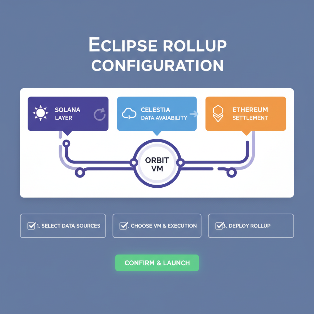 eclipse rollup config dashboard, solana celestia ethereum layers connecting
